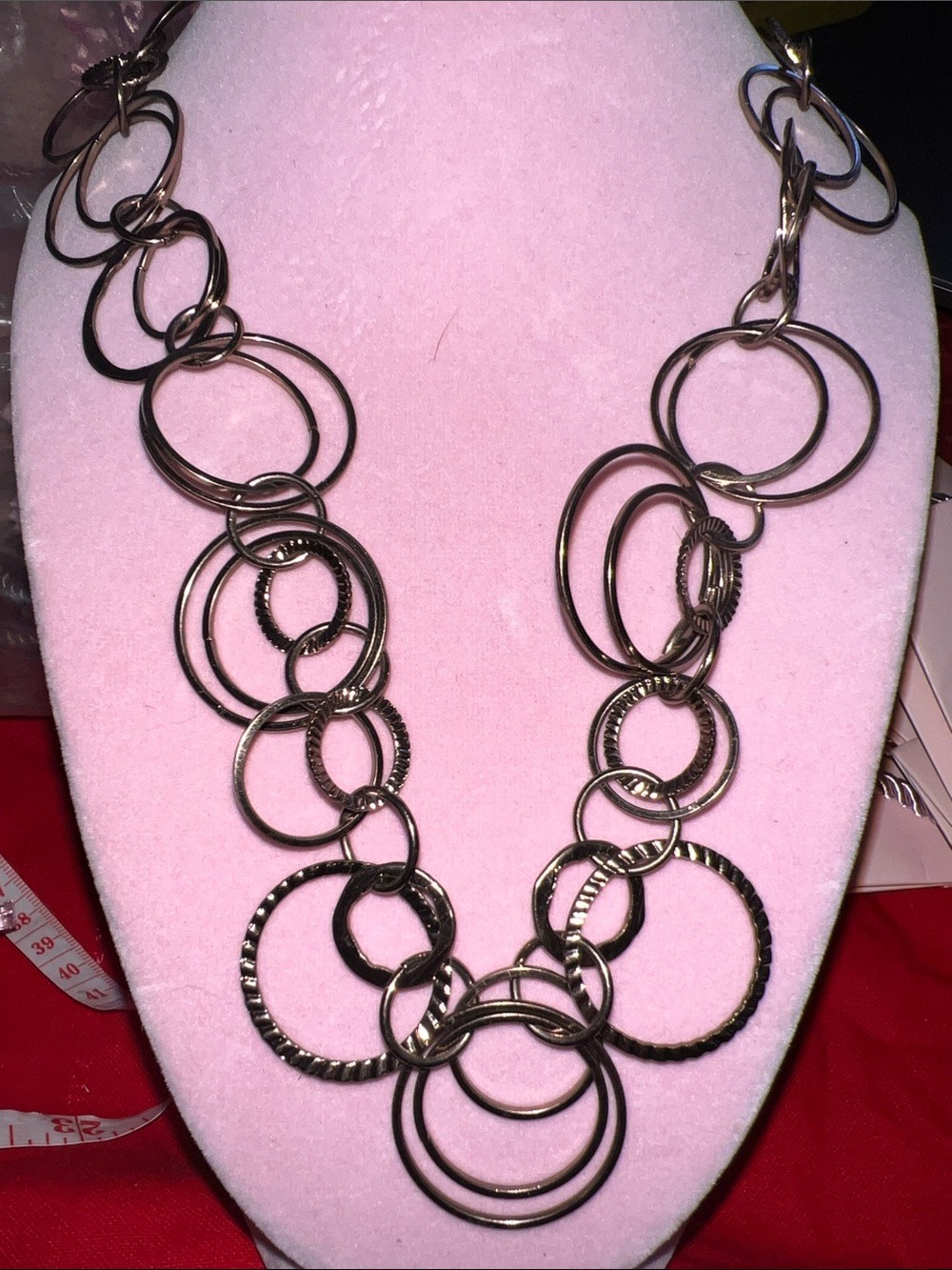 Daisy Fuentes Copper Bronze Tone Multi-Ring Necklace (J0046)